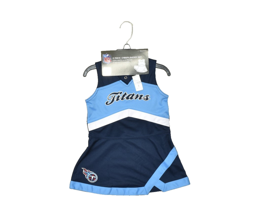 NFL Team Apparel Titans 2 Piece Cheerleader Set Toddler Size 3T Blue Navy NEW